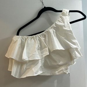 Zara one shoulder crop top